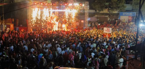 विघ्नहर्ता की विदाई, धूम.धड़ाके के साथ निकाली शोभायात्रा शहर के गांधी चौराहे पर रही धूम