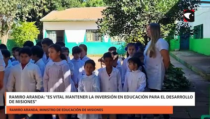 Ramiro Aranda: "Es vital mantener la inversión en educación para el desarrollo de Misiones"