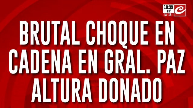 Impresionante choque en General Paz involucró a ocho automóviles: hay heridos graves
