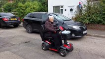 Mobility scooter rider Margaret Pryke is fed-up with Ashford potholes