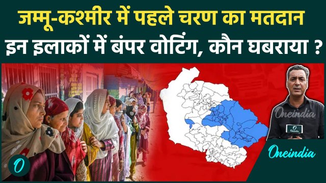 Jammu Kashmir Election 2024: पहले चरण का मतदान संपन्न, कहां हुई बंपर वोटिंग | वनइंडिया हिंदी