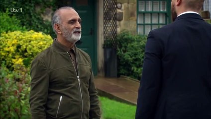 Emmerdale Amit Confronts Nate Robinson October 2023