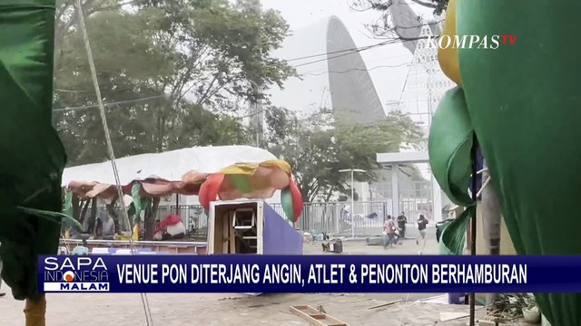 Venue Panjat Tebing PON di Aceh Diterjang Angin, Atlet dan Penonton Berhamburan Selamatkan Diri