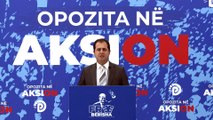 Deputeti i Partisë Demokratike, Oerd Bylykbashi deklaratë për media.