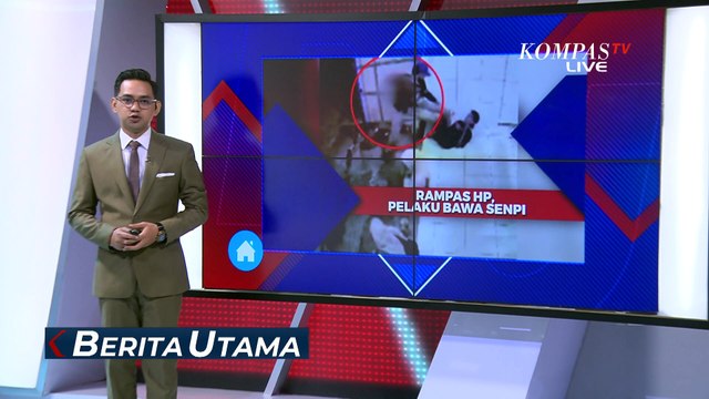 Aksi Begal Bersenjata Api Rampas HP di Warakas Terekam CCTV