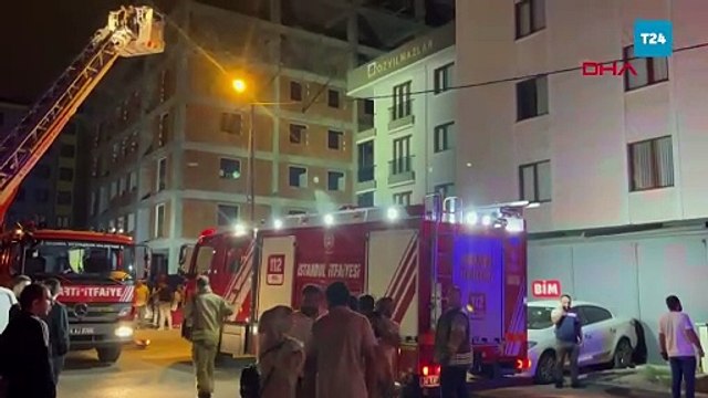 Sultanbeyli'de yangında mahsur kalanlar itfaiye ekipleri tarafından tahliye edildi