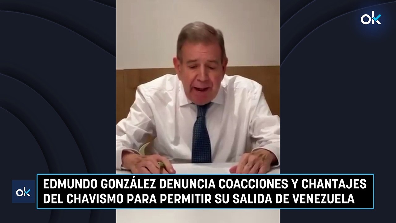Edmundo González denuncia coacciones y chantajes del chavismo para permitir su salida de Venezuela