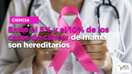 Entre el 5% y el 10% de los casos de cáncer de mama son hereditarios