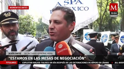 Pilotos de Aeroméxico realizan protesta; piden aumento de salario