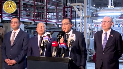 أبرز تصريحات رئيس الوزراء عقب افتتاحه مجمع  بيكو Beko التركية