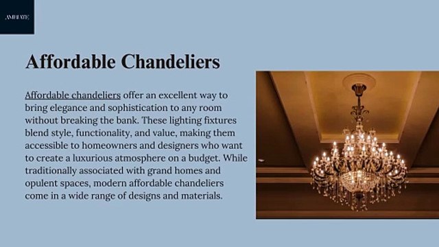 Affordable Chandeliers