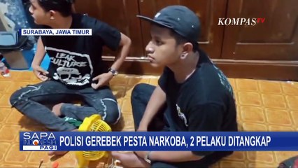 Polisi Gerebek Pesta Narkoba di Surabaya Jatim, 2 Pelaku Ditangkap dalam Keadaan Teler
