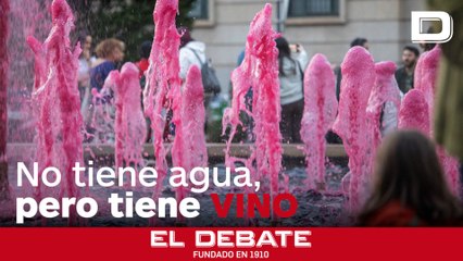La peculiar fuente de vino que Logroño ha inaugurado por sus fiestas