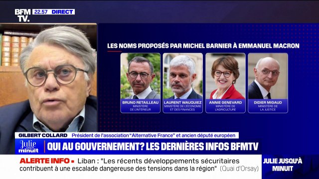 Gouvernement Michel Barnier: Ce n'est pas à Emmanuel Macron, qui est battu à plate couture, de chercher à imposer un gouvernement , estime Gilbert Collard (ancien député européen)