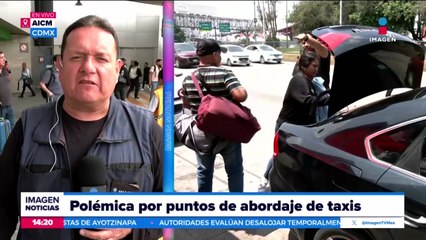Así la situación en el AICM luego de que precisara los puntos para abordar taxis de aplicación
