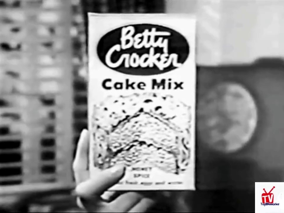 1950s Betty Crocker cakes - Betty Crocker actress TV commercial
