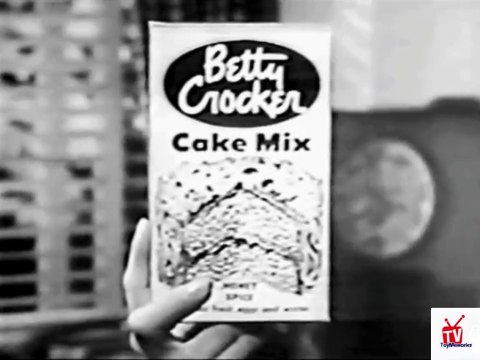1950s Betty Crocker cakes - Betty Crocker actress TV commercial