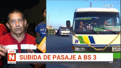 Fedjuve rechaza rotundamente el incremento del pasaje a Bs 3