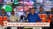 Alcalde rechaza incremento en el precio del pasaje