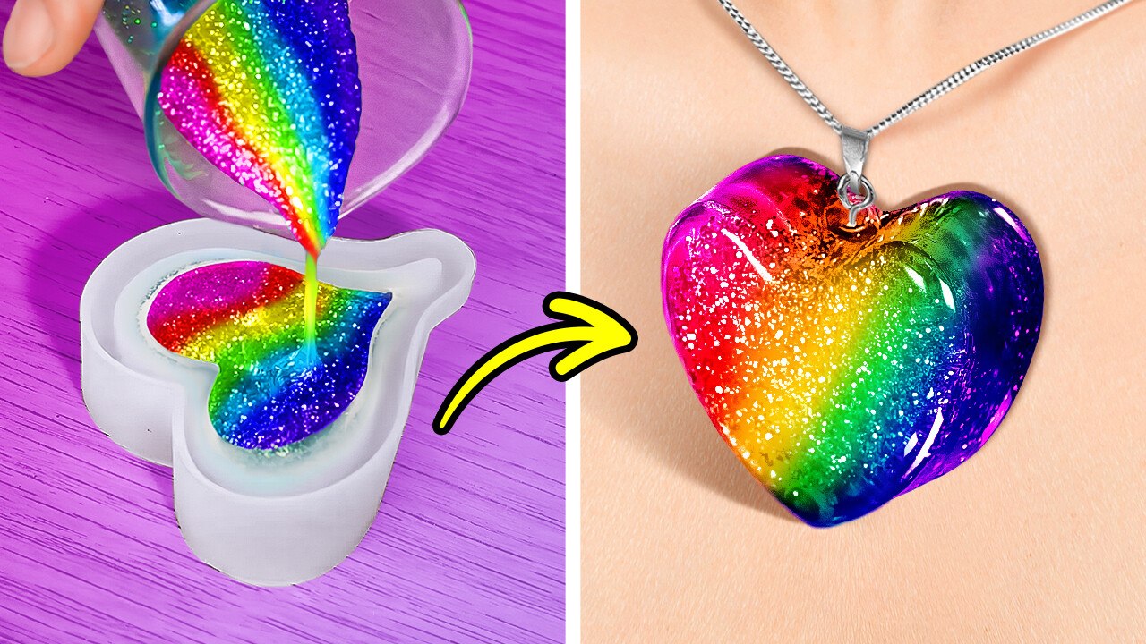  FABRICATIONS INCROYABLES EN COULEURS ARC-EN-CIEL AVEC 3D, POLYMÈRE, RÉSINE ÉPOXYDE ET COLLE