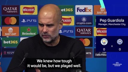 Guardiola has 'no regrets' following Inter draw