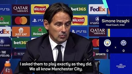 Inzaghi hails Inter's 'giant performance' at Man City