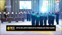 Momen Ketua MA Lantik 6 Ketua Pengadilan Tinggi Agama di Gedung MA Jakarta