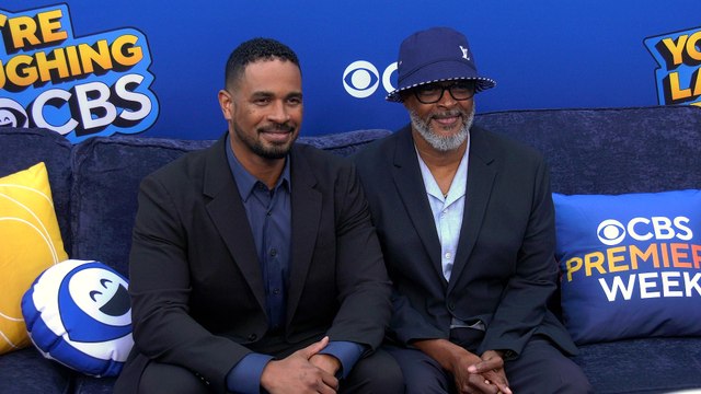 Damon Wayans Jr. and Damon Wayans You're Laughing at CBS: A Night of Sit-DOWN Comedy Event Blue Carpet