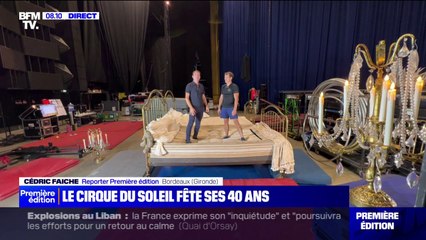 Le Cirque du Soleil s'apprête à entamer sa tournée européenne: démonstration de lit trampoline avec Cédric Faiche, le reporter de Première Édition