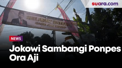 Momen Hangat Jokowi sebelum Resmikan Jalan Tol, Sapa Warga dan Santri di Harlah Ponpes Ora Aji