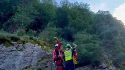 Vídeo | La Guardia Civil rescata a un herido grave en el Cañón de Añisclo (Huesca)