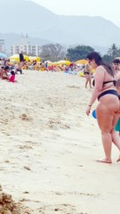 Beach lady's walking