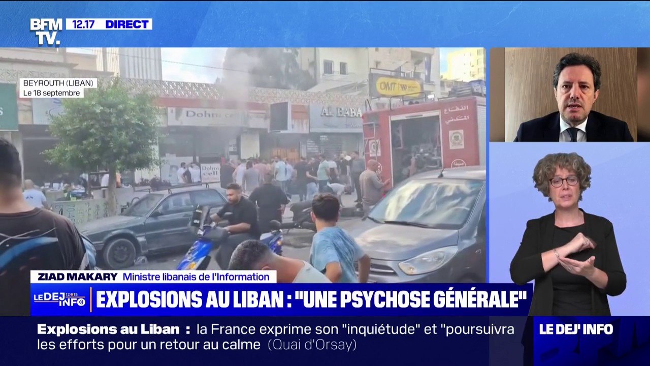 Ziad Makary (ministre libanais de l'information) sur les bipeurs et talkies-walkies piégés: "L'attaque a visé surtout des gens qui travaillaient dans la partie civile du parti"