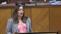 VÍDEO | La diputada por el PP andaluz María Díaz Cañete habla sobre los tratamientos oncológicos en el Parlamento.