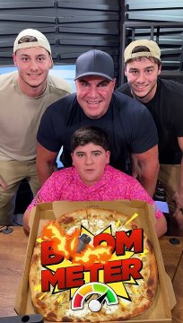 BOOM! Meter‼️ #food #pizza #father #son #family #fun #bigjustice #boom