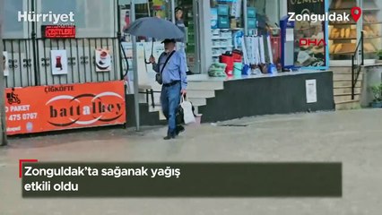 Zonguldak'ta sağanak yağış etkili oldu