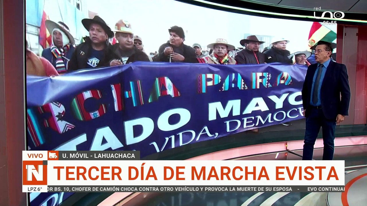 Tercer día de marcha evista