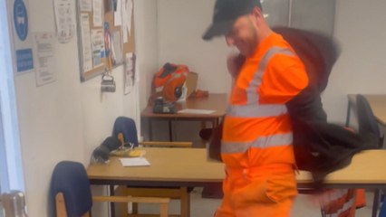 Boy spots a spider and decides to toss it on his unsuspecting mate