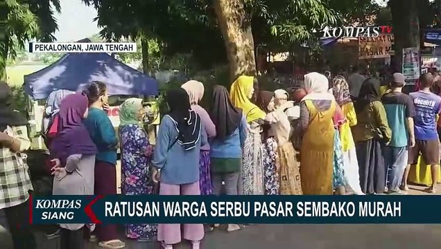 Ratusan Warga Pekalongan Serbu Pasar Sembako Murah di Kantor Kecamatan Kedungwuni!