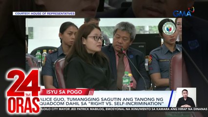 Alice Guo, tumangging sagutin ang tanong ng Quadcom dahil sa “right vs. self-incrimination” | 24 Oras