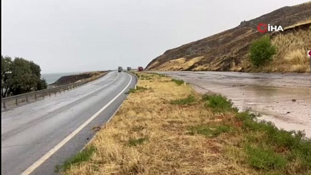 Ahlat-Adilcevaz kara yolunda heyelan
