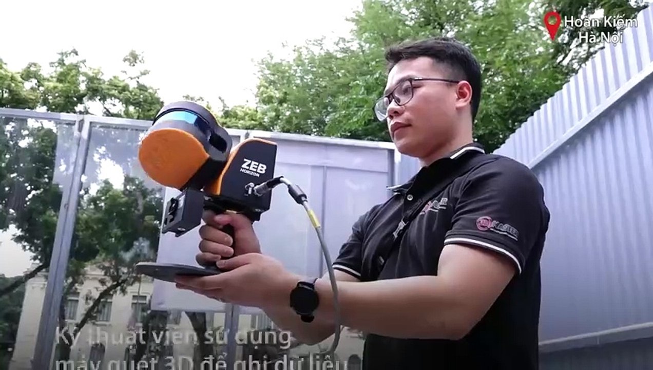 Đài phun nước vườn hoa Con Cóc được quét 3D thế nào
