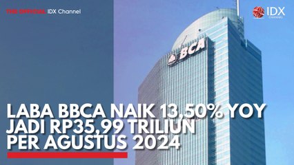 Laba BBCA Naik 13,50% YoY Jadi Rp35,99 Triliun per Agustus 2024