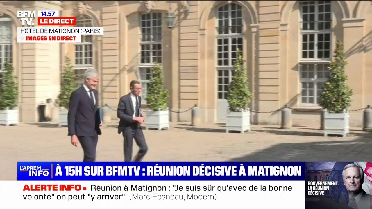 Gouvernement Barnier: Laurent Wauquiez et Bruno Retailleau arrivent à Matignon