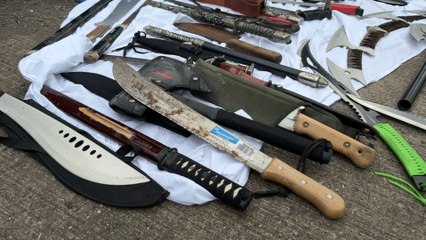 Over 1,000 knives and guns destroyed in recent weapon bin initiative