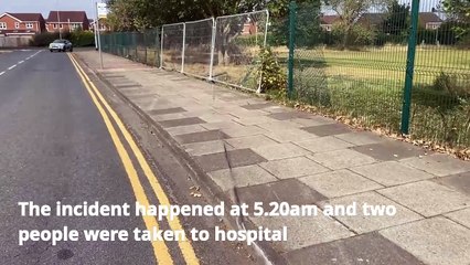 Man arrested following crash that left two in hospital