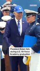 President #Biden falls during U.S.  #AirForceAcademy #graduation