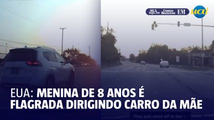 Menina de 8 anos é flagrada dirigindo carro da mãe nos EUA