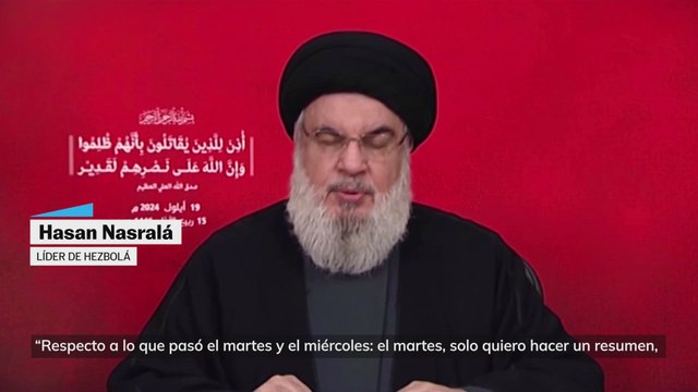 Líder de Hezbolá en Líbano: Israel violó las 'alertas rojas' al detonar miles de buscas