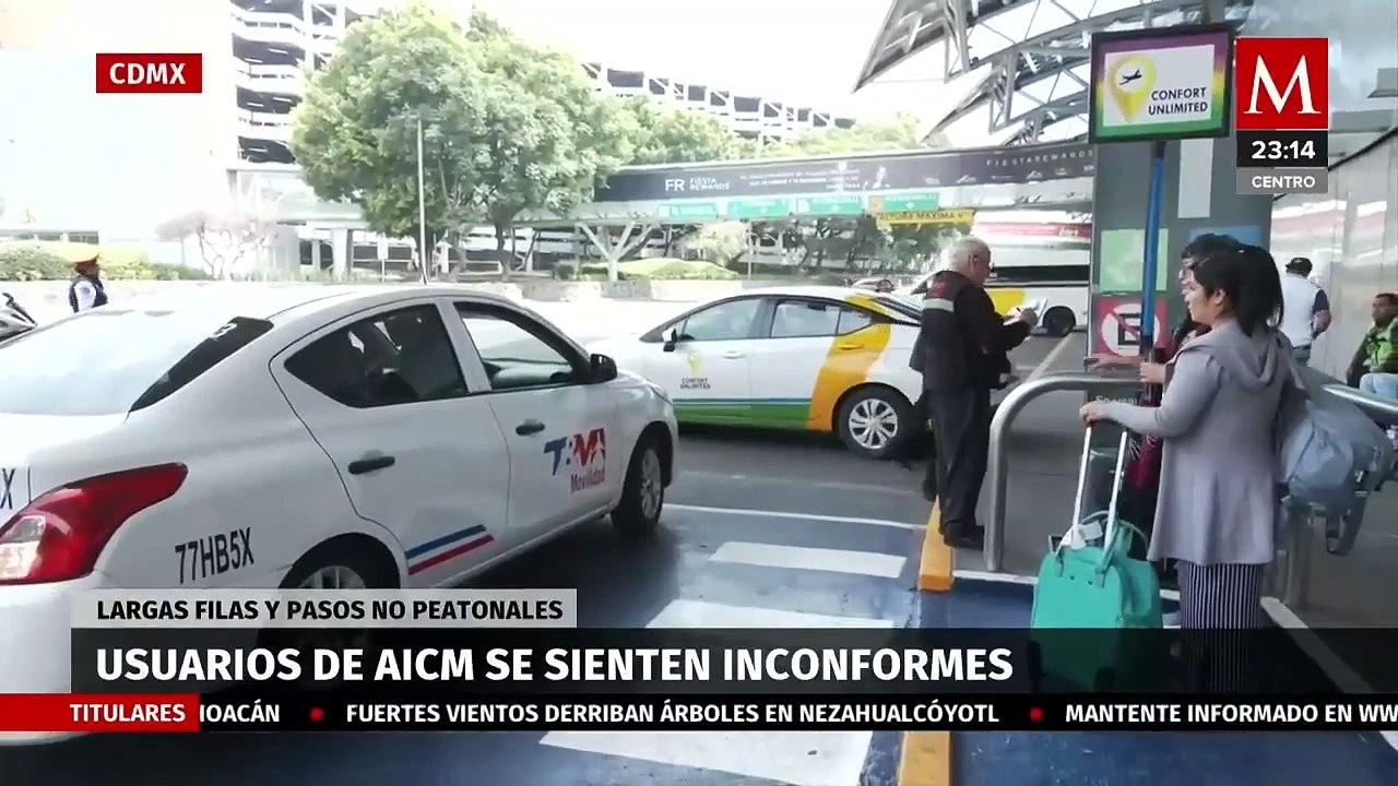 Usuarios del aeropuerto de la CdMx afectados por restricciones a taxistas de aplicación